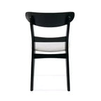 Okak Chaises de salle à manger modernes du milieu du siècle, lot de 2, rondes, rembourrées avec dossier incurvé et pieds en métal, chaises d'appoint en bouclé pour cuisine et salle à manger