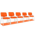 Karl Home 5 Pcs Waiting Room Chairs Stackable Chairs