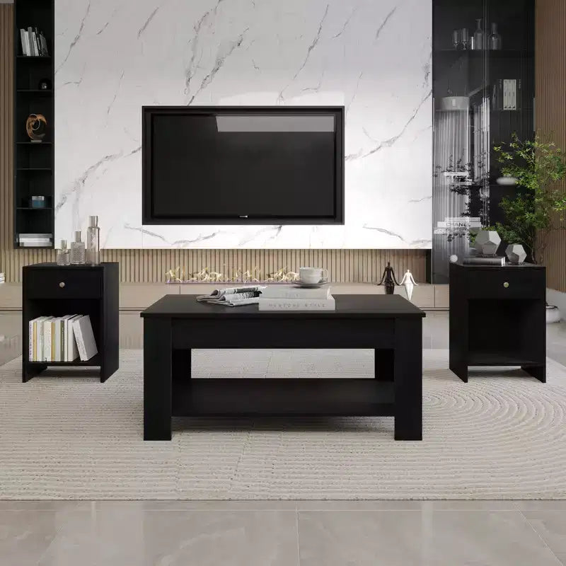 Home Design Magnolia 3 Piece Coffee Table Set
