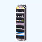 Over The Door Shoe Organizer, 8-Tier Hanging Shoe Rack, Wall Mount Shoe Storage with 4 Metal Hook and Large Deep Pockets