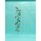 MAYEERTY Lot de 2 treillis de jardin en métal antirouille verts de 220 x 50 cm pour plantes grimpantes