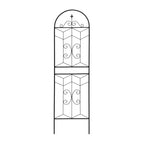 MAYEERTY Lot de 2 treillis de jardin en métal, 220 x 50 cm, antirouille, pour plantes grimpantes, fleurs d'extérieur, noir