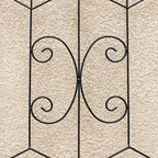 MAYEERTY Lot de 2 treillis de jardin en métal, 220 x 50 cm, antirouille, pour plantes grimpantes, fleurs d'extérieur, noir