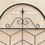 MAYEERTY Lot de 2 treillis de jardin en métal, 220 x 50 cm, antirouille, pour plantes grimpantes, fleurs d'extérieur, noir