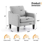 Karl Home | Fauteuil simple de 29,9 pouces de large