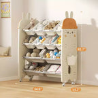 Organisateur de rangement de jouets pour enfants avec 12 bacs roulants en plastique sans BPA, étagère de salle de jeux à 4 niveaux