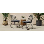 MAYEERTY Lot de 2 Chaises Avec 2 Coussins Gris Assise Confortable pour Salon Salle à Manger