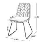 MAYEERTY Lot de 2 Chaises Avec 2 Coussins Gris Assise Confortable pour Salon Salle à Manger