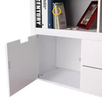 Organisateur de rangement de jouets à 3 niveaux, organisateur de rangement en bois Bibliothèque pour enfants avec 2 tiroirs et 3 compartiments de rangement, armoire de rangement sur pied
