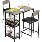 Lot de tabourets de bar, tabourets de bar rembourrés avec pieds en métal, repose-pieds et dossier, assise en PU, chaises hauteur cuisine