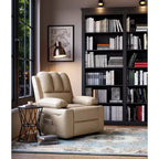 Fauteuil inclinable électrique surdimensionné avec massage, fauteuil inclinable pivotant en cuir PU avec télécommande et porte-gobelets, pour salon, chambre à coucher, chambre d'enfant