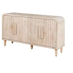 Buffet de ferme noir antique avec rangement incurvé