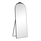 Miroir sur pied en bois à angle droit