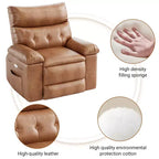 Fauteuil inclinable pour adultes, fauteuil inclinable électrique en cuir PU, pivotant à 270 degrés avec poche latérale, canapé de massage moderne pour salon ou chambre à coucher