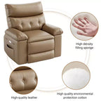 Fauteuil inclinable pour adultes, fauteuil inclinable électrique en cuir PU, pivotant à 270 degrés avec poche latérale, canapé de massage moderne pour salon ou chambre à coucher