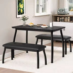 Ensemble table à rallonge 44 polyvalente, 3 pièces de mobilier convertible cuisine/salle à manger, design compact pour petits espaces, facile à assembler