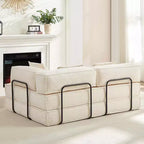 Mjkone Canapé-lit convertible 66 avec oreillers, canapé-matelas pliable, canapé de sol amovible et lavable pour petits espaces