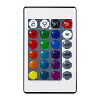 Table basse LED moderne Okak, éclairage 16 couleurs et espace de rangement, finition brillante, table d'appoint rectangulaire pour salon
