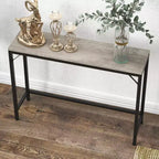 Console avec plateau en MDF et cadre en métal - Style minimaliste, table d'appoint de canapé, table d'entrée