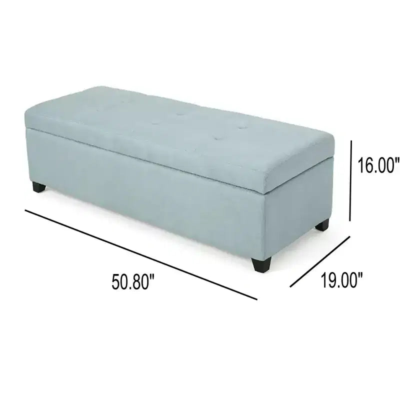 Banc ottoman de rangement capitonné contemporain Gannon GDFStudio