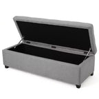 Banc ottoman de rangement capitonné contemporain Gannon GDFStudio