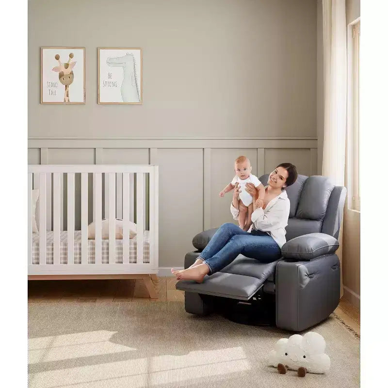Canapé inclinable électrique Acekool avec massage, fonction pivotante et bascule, port USB, porte-gobelets, poches latérales, siège extra large, salon