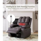Canapé inclinable électrique Acekool avec massage, fonction pivotante et bascule, port USB, porte-gobelets, poches latérales, siège extra large, salon