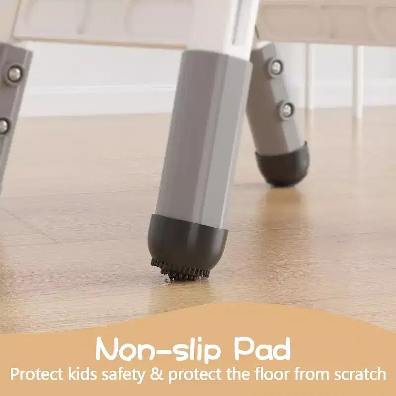 Acekool Chaise Enfant Réglable en Hauteur sur 3 Niveaux, Lot de 2, pour 2 à 6 Ans avec Pieds Antidérapants et Dossier Ergonomique
