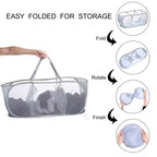 Panier à linge en maille pliable à compartiment Unique Bargains 1 pièce