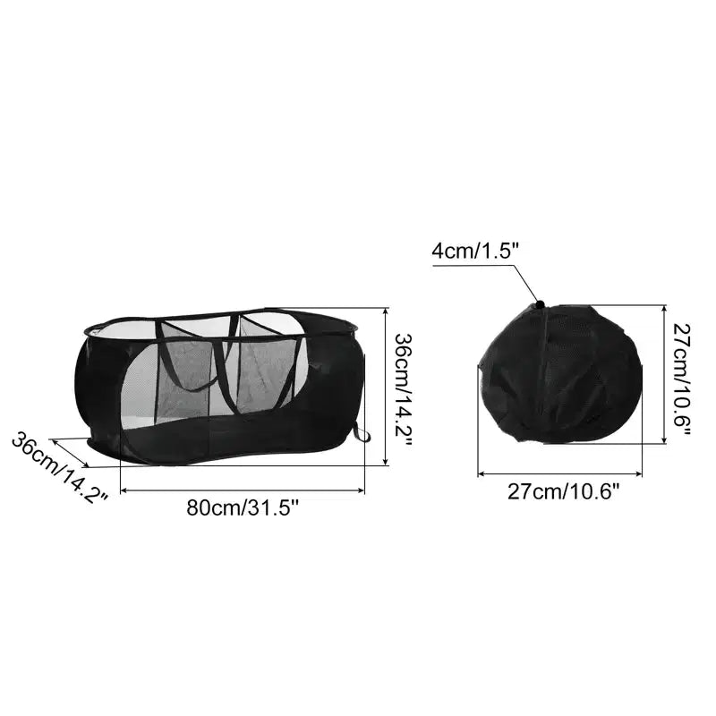 Panier à linge en maille pliable à compartiment Unique Bargains 1 pièce