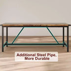 Table de salle à manger moderne pour 6-8 personnes, table de salle à manger industrielle de 180 cm pour maison/cuisine