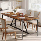Table de salle à manger moderne pour 6-8 personnes, table de salle à manger industrielle de 180 cm pour maison/cuisine