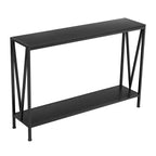 TROPOW Console, Table d'entrée à 2 niveaux, Table de canapé étroite avec rangement, Console pour entrée, salon, couloir