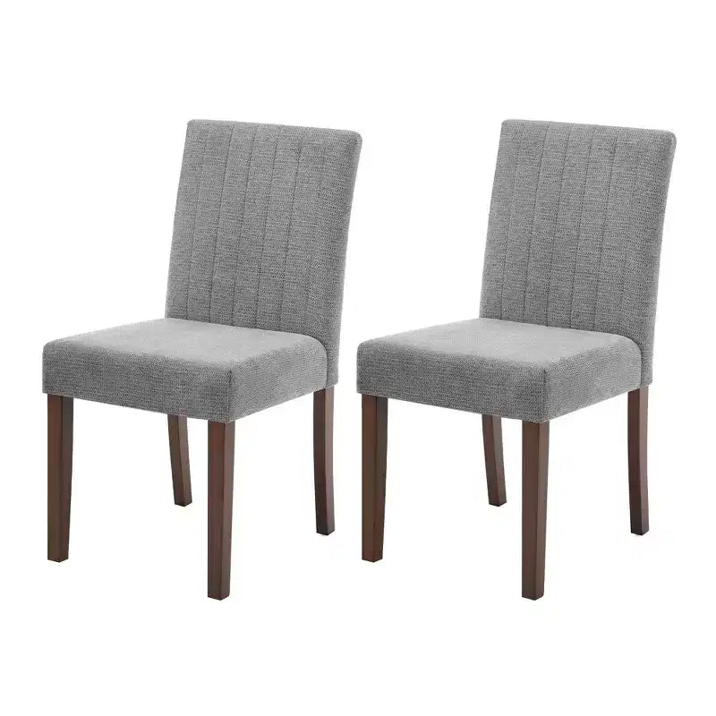 Chaise de salle à manger en bois CY-Direct, piètement à rayures, 25018A, lot de 2, avec construction en bois durable, assise confortable, design élégant, assemblage facile