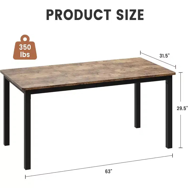 Acekool Bureau d'ordinateur moderne, Table de bureau de 160 cm, Grand bureau d'écriture avec cadre métallique, Bureau d'étude pour le travail à domicile