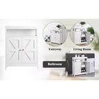 Meuble de Rangement Salle de Bain avec Double Portes, Étagères Réglables, Unité de Rangement Compacte Mesurant 34.84 P x 14.17 L x 7.87 H, Gain de Place, Blanc