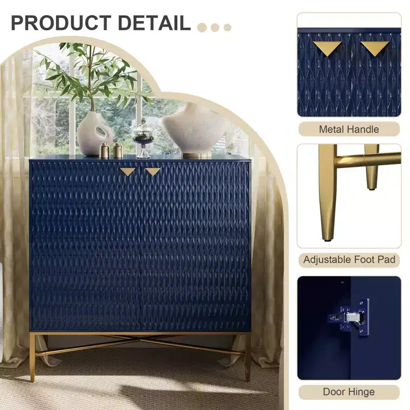 CLIHOME Armoire de rangement utilitaire autoportante 2 portes en MDF de 40 cm (L) x 83,5 cm (H)