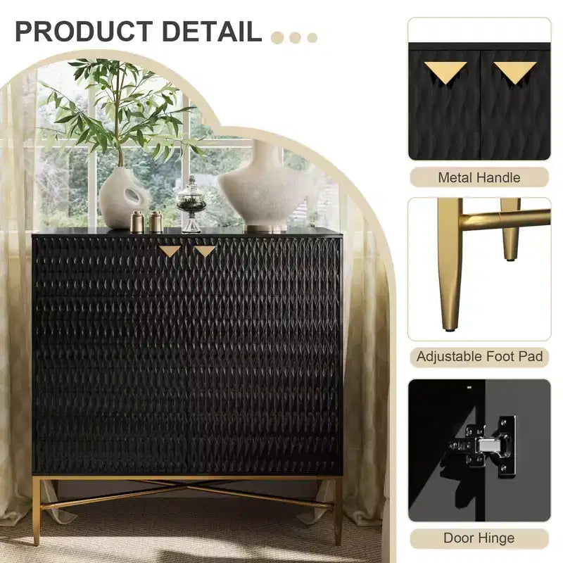 CLIHOME Armoire de rangement utilitaire autoportante 2 portes en MDF de 40 cm (L) x 83,5 cm (H)