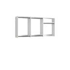 HomeStock Série Devi 31,5-94,5 po L Système de Rangement Modulaire Mural Tringles Doubles 1 Étagère Système de Rangement en Bois