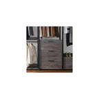 Système de placard HomeStock 77,7 po (H) x 143 po (L) en bois composite noir pour rangement universel avec bacs de rangement
