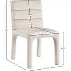 Meridian Furniture, Chaises de salle à manger en velours Kai, lot de 2