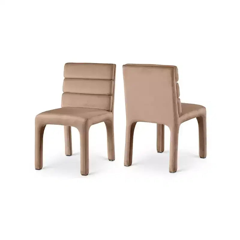 Meridian Furniture, Chaises de salle à manger en velours Kai, lot de 2