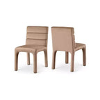Meridian Furniture, Chaises de salle à manger en velours Kai, lot de 2