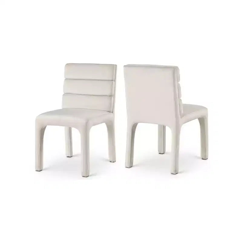 Meridian Furniture, Chaises de salle à manger en velours Kai, lot de 2