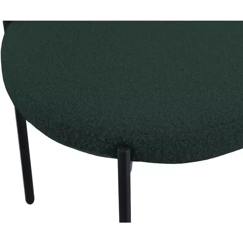 Meridian Furniture, Chaises de salle à manger en tissu bouclé vert Beacon, Lot de 2