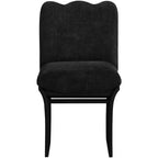 Meridina Furniture, Chaise de salle à manger tapissée en tissu chenille noir Shaw