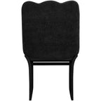 Meridina Furniture, Chaise de salle à manger tapissée en tissu chenille noir Shaw