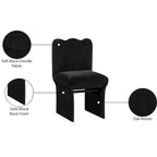 Meridina Furniture, Chaise de salle à manger tapissée en tissu chenille noir Shaw