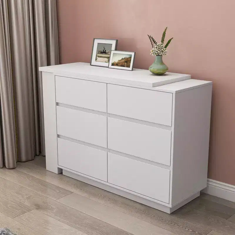 Bureau d'angle moderne en bois en forme de L Adela avec tiroirs de GDFStudio