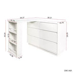 Bureau d'angle moderne en bois en forme de L Adela avec tiroirs de GDFStudio
